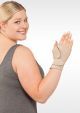 Juzo gauntlet-style lymphedema compression wrap for the hand